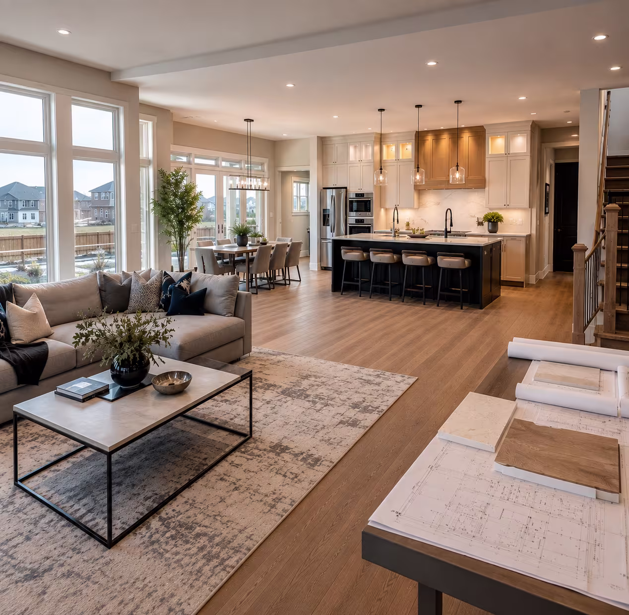 Modern home renovation interior in Chestermere, Alberta