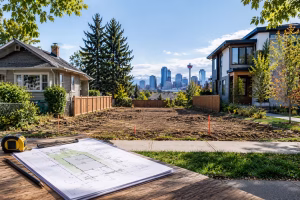 Calgary infill lot for new home construction